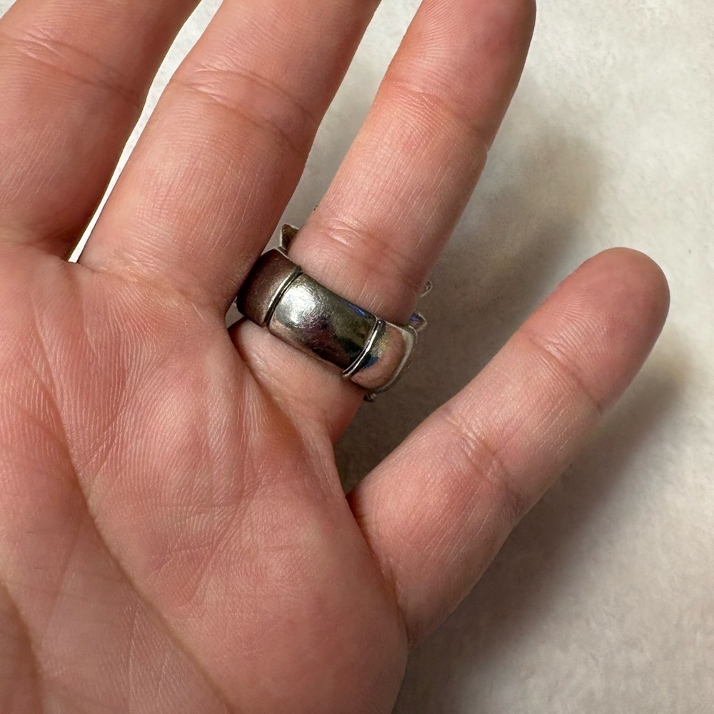 Fun Silver And Turquoise Statement Ring - image 6